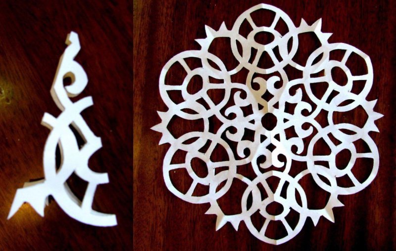 Необычные снежинки из бумаги