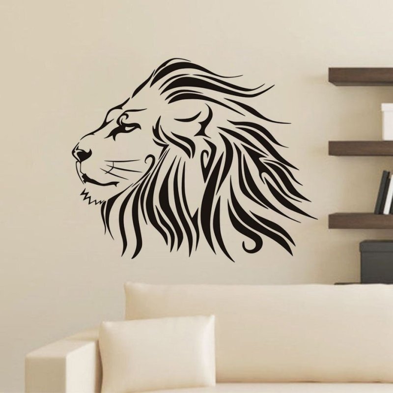 Лев наклейка на стену