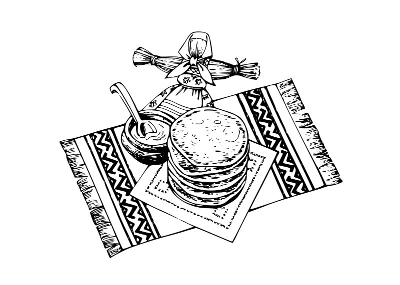 Раскраска Масленица для детей