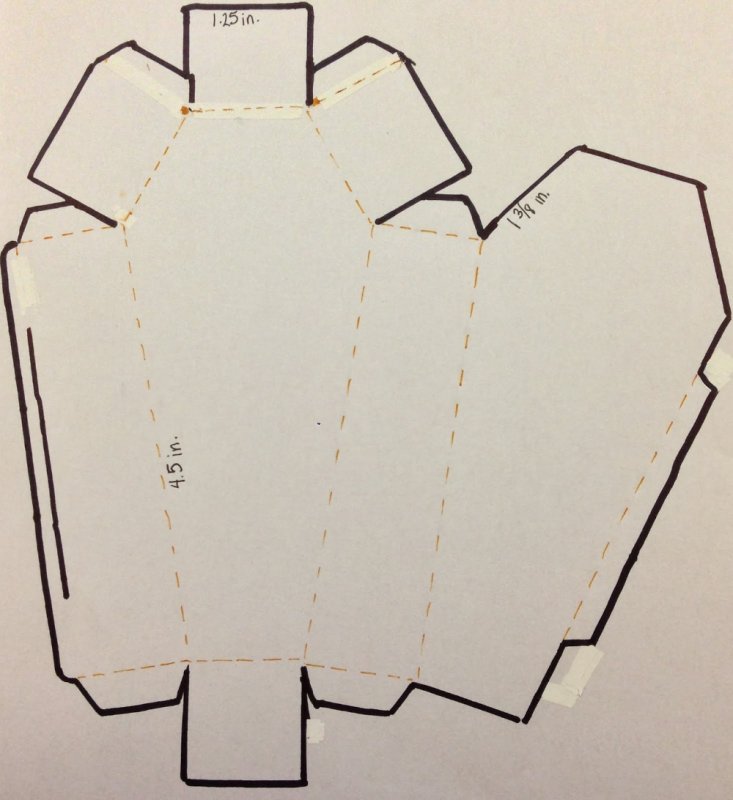 Развертка бумажного гроба