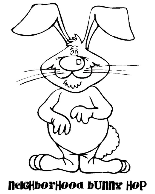 Заяц раскраска