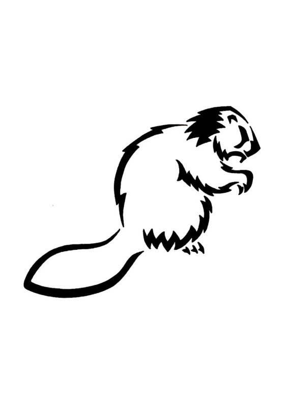 Трафарет бобра