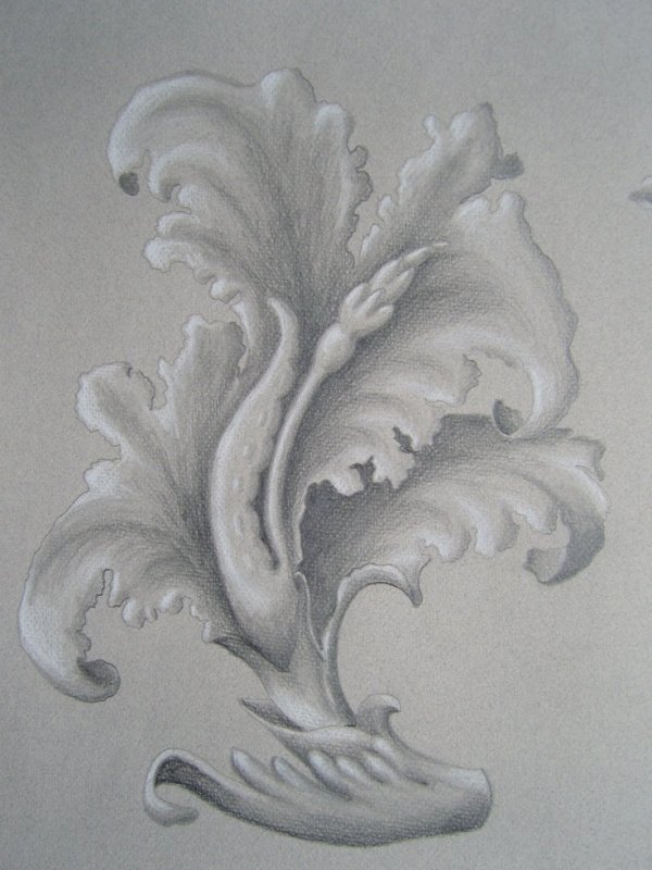 Альфрейная роспись гризайль