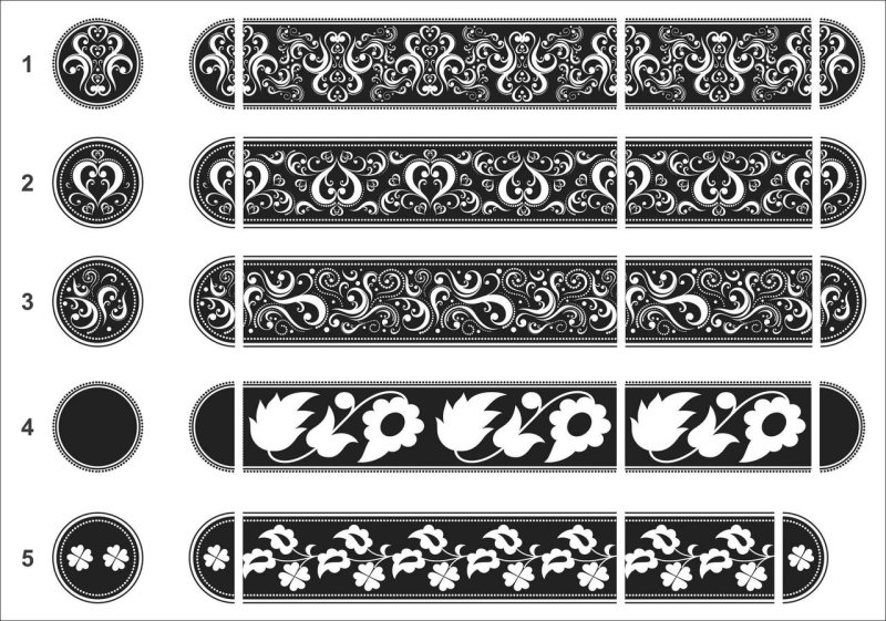 Трафареты для гравировки по металлу для ножей