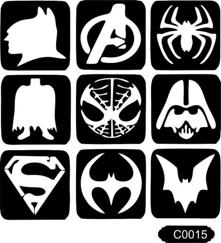 Трафарет на лицо для аквагрима