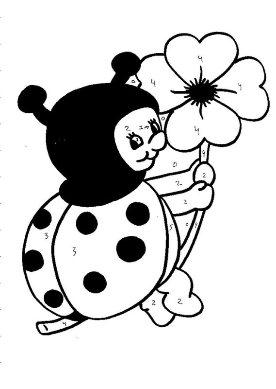 Божья коровка трафарет