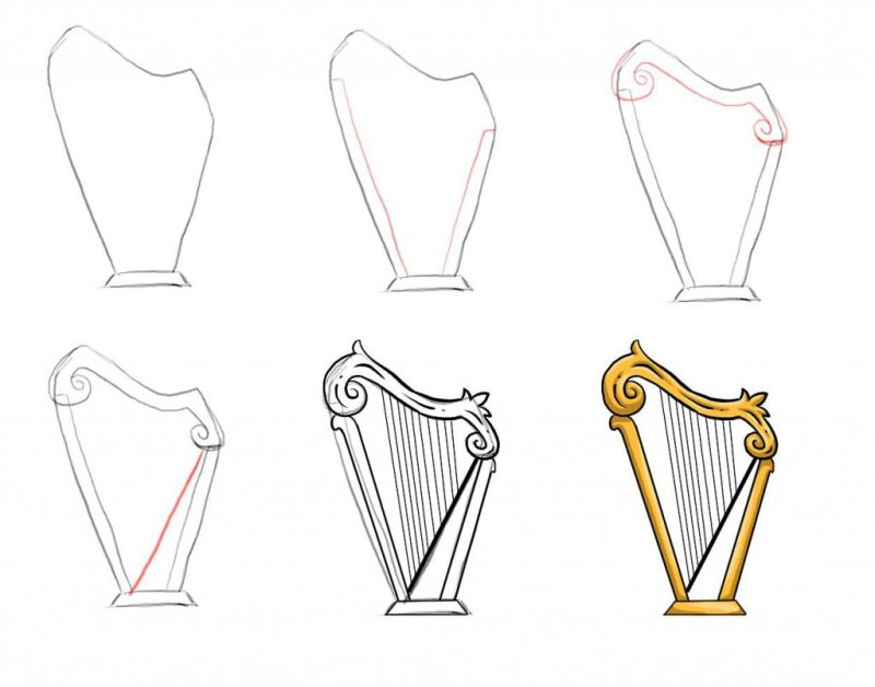 Арфа рисунок