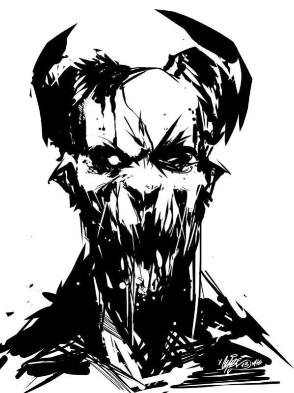 Крутой трафарет демон