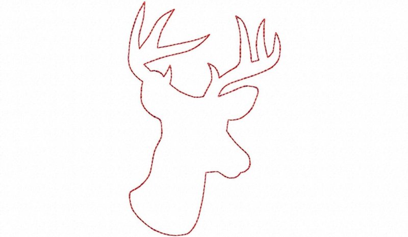 Трафарет оленя для вырезания из картона