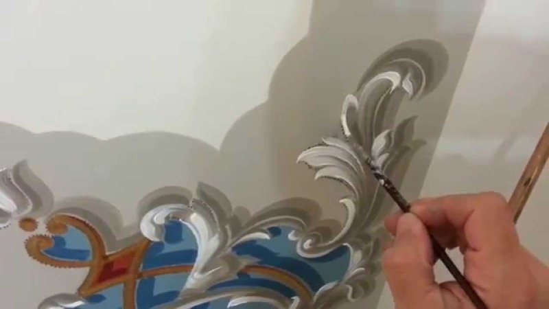 Роспись под лепнину гризайль