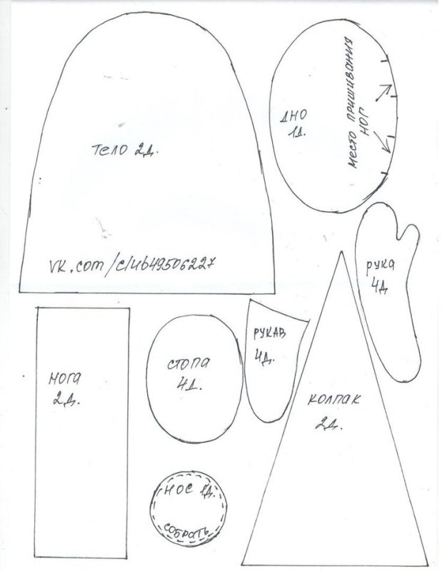 Новогодний Скандинавский Гном своими руками выкройки