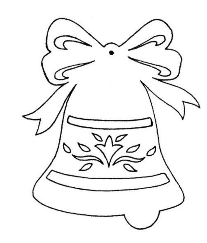 Трафареты на окна колокольчики