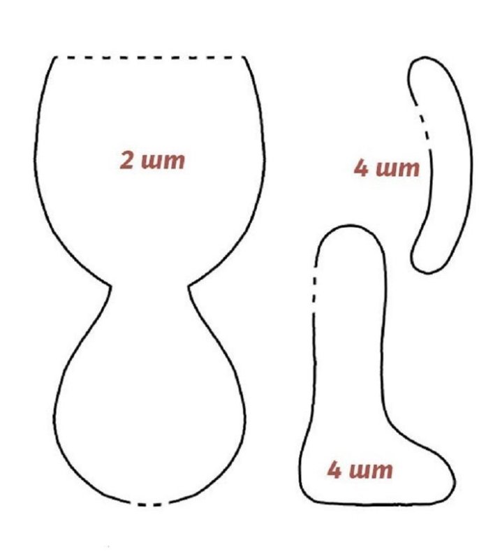 Кукла большеножка Снежка выкройка