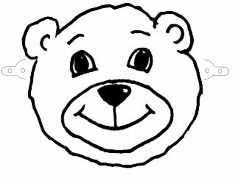 Маска медведя шаблон