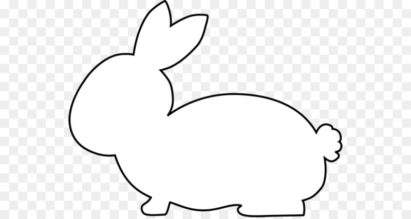 Трафарет зайчика для рисования