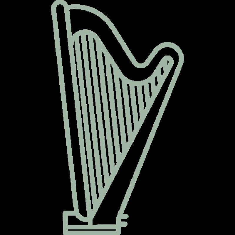 Арфа трафарет