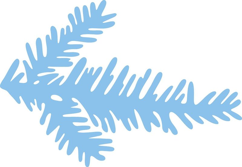 Елочная веточка трафарет