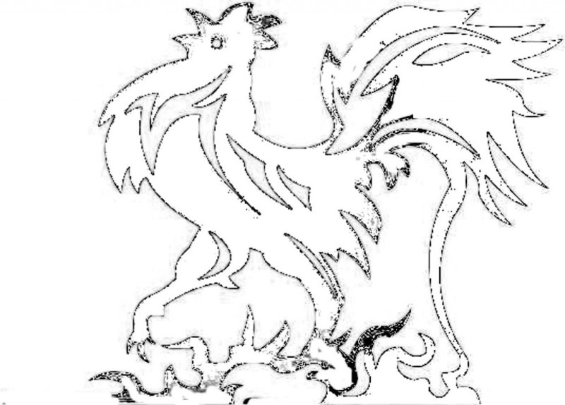 Трафарет петуха