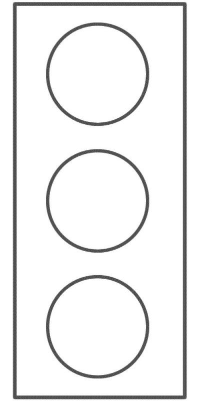 Светофор раскраска для малышей