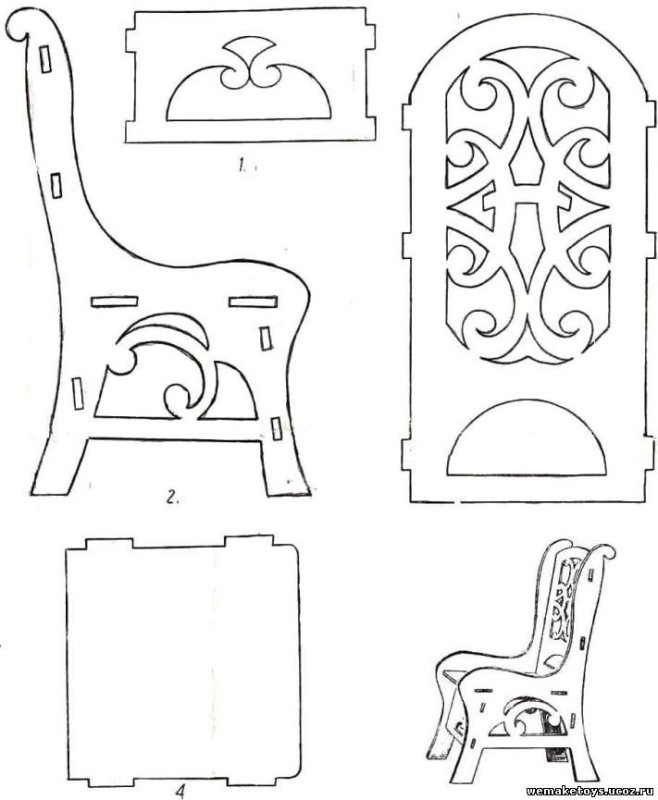 Мебель для Барби выпиливание лобзиком из фанеры