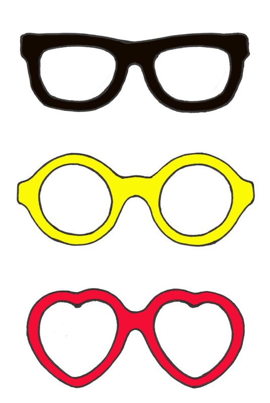 Шаблон очков для вырезания