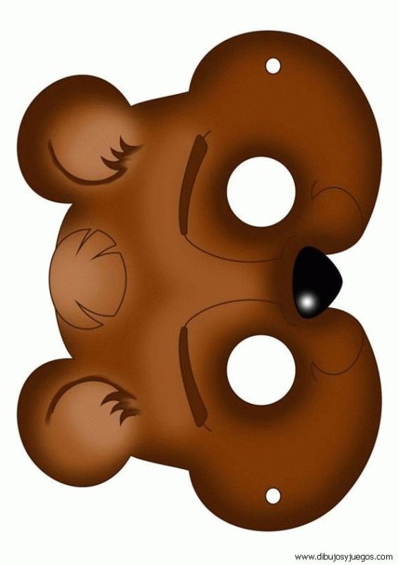 Маска медведя для детей