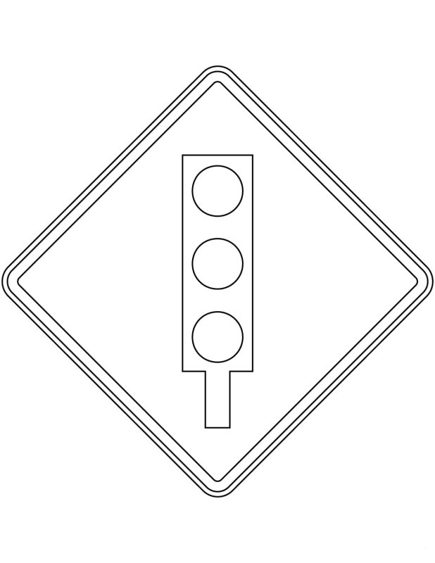 Раскраски дорожных знаков