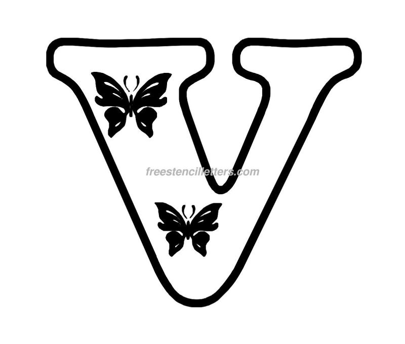 Шаблон буквы v