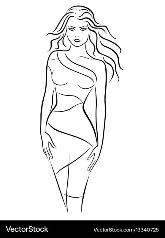 Фигура девушки рисунок