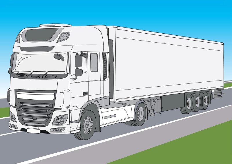 Раскраска грузовик Volvo fh12