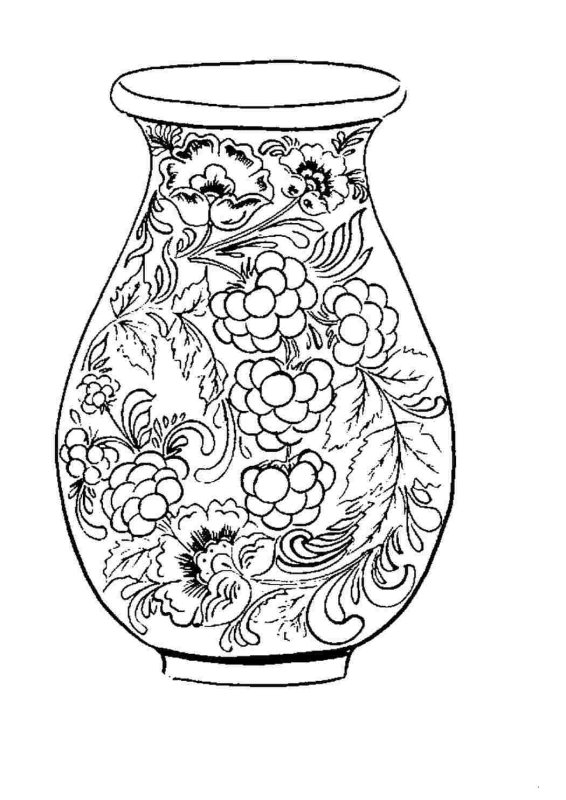 Роспись кувшинчиков Хохломская