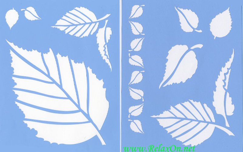 Листья трафарет для вырезания