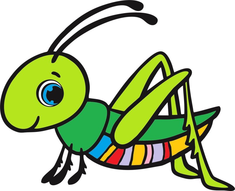 Трафарет кузнечика для вырезания