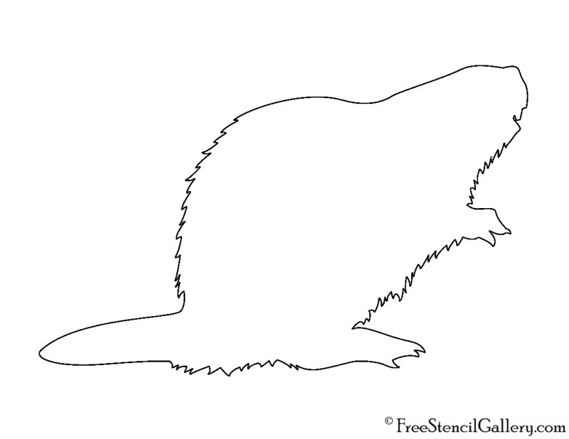 Трафарет бобра для вырезания