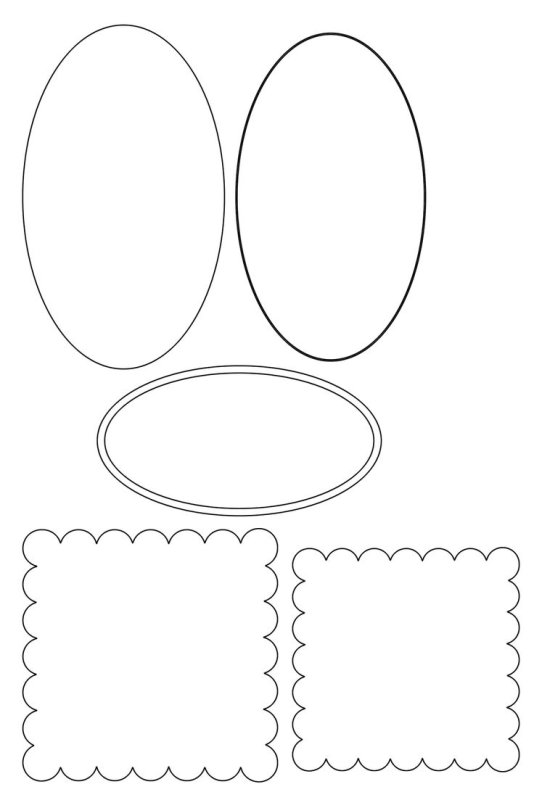 Овал трафарет для вырезания