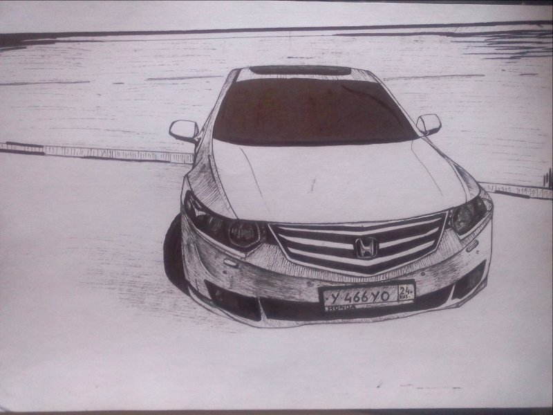 Нарисовать хонду Аккорд
