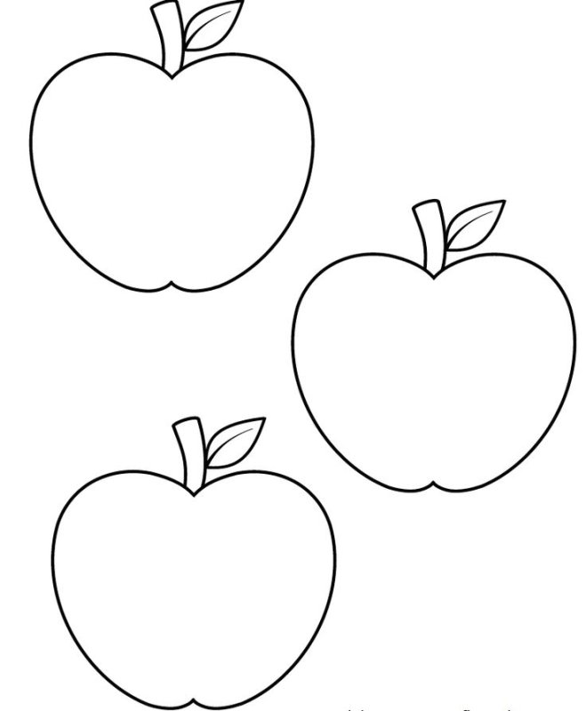 Трафарет яблока для вырезания