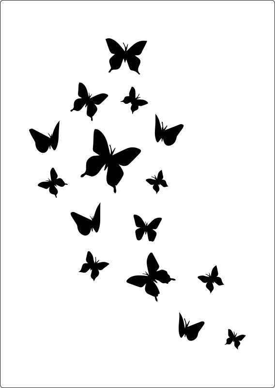 Черные бабочки на стену