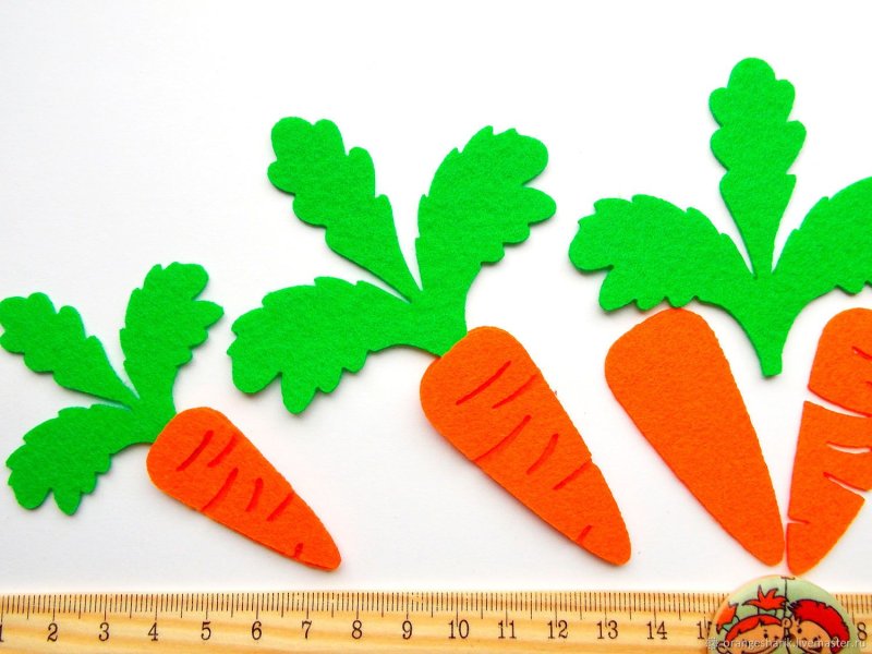 Морковка из фетра