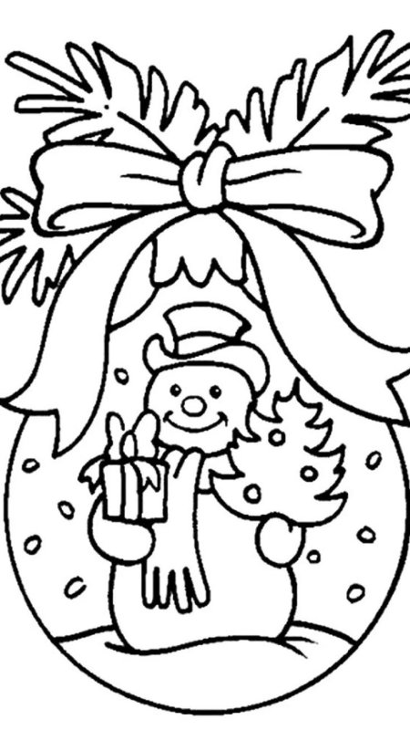 Новогодние украшения раскраска