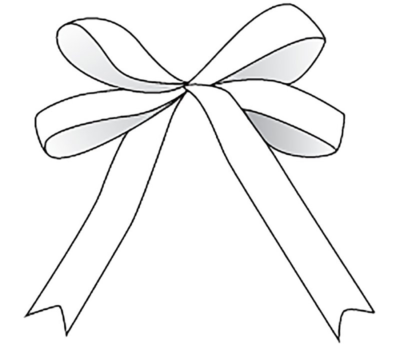 Бантик раскраска для детей