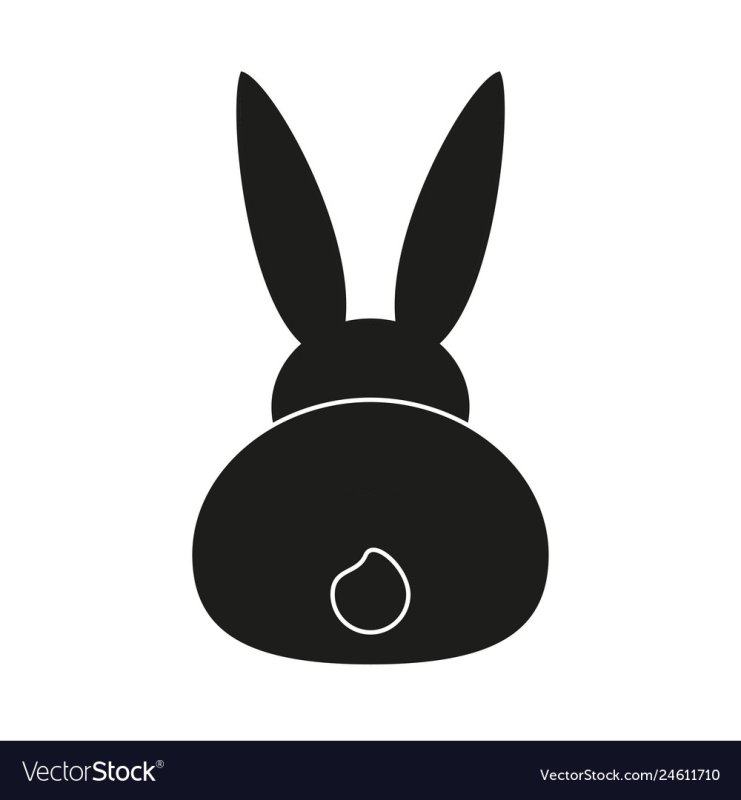 Силуэт головы зайца