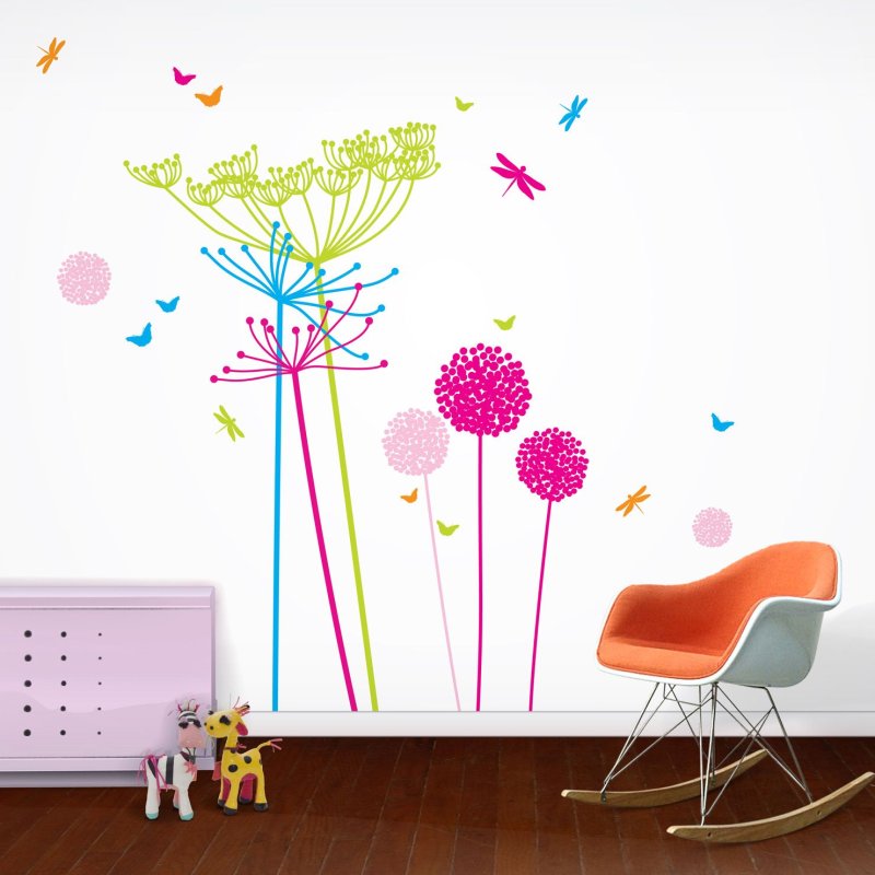 Роспись стен в детской комнате