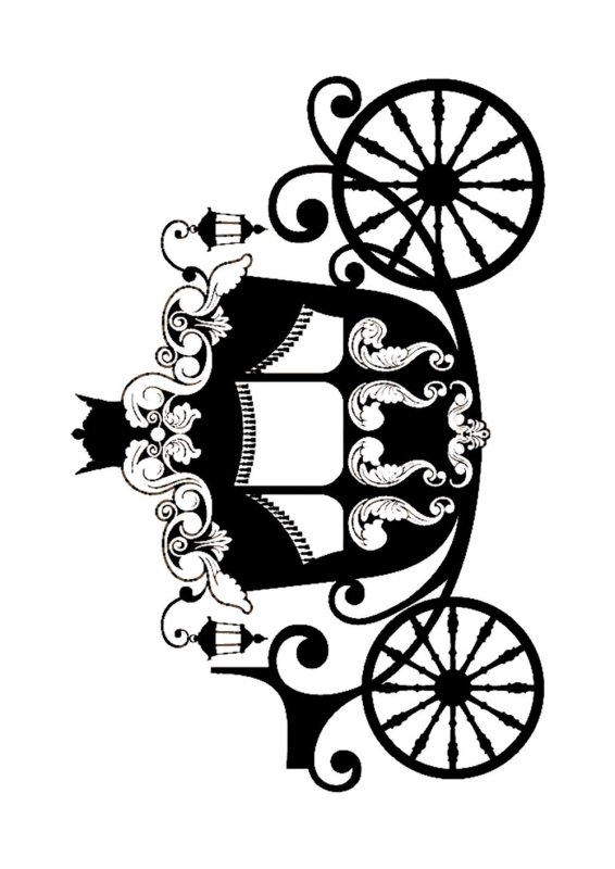 Трафарет кареты для вырезания