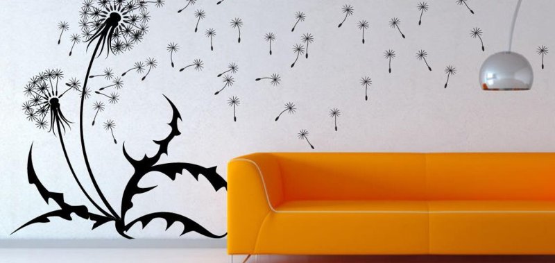 Одуванчик трафарет