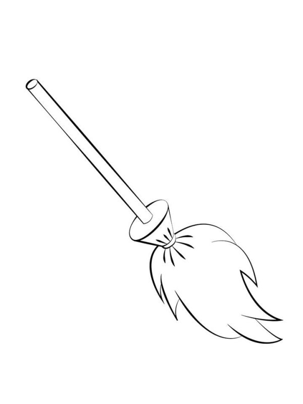 Метла раскраска для детей