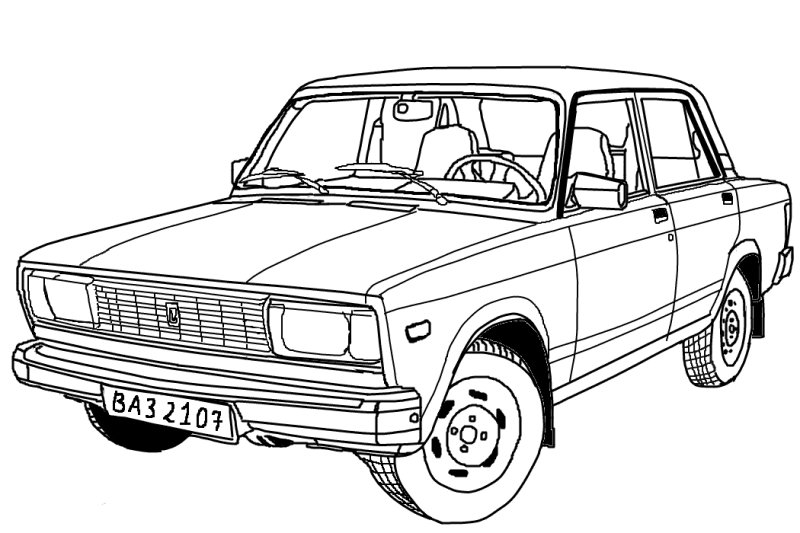 Раскраска ВАЗ 2105