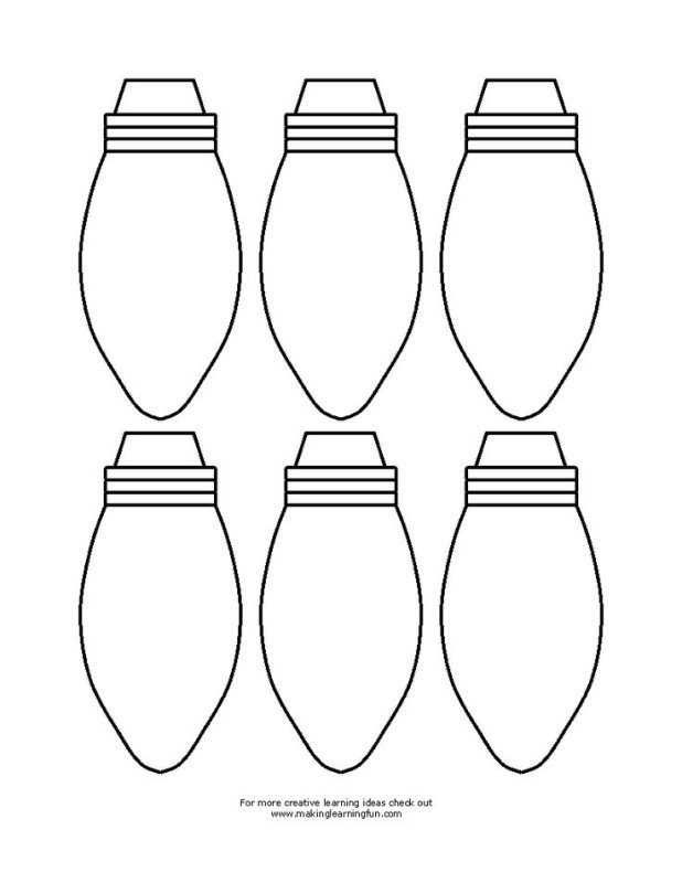 Лампочка трафарет