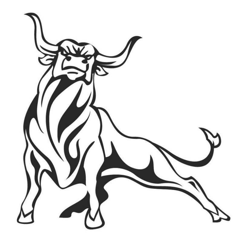 Изображение быка стилизованное