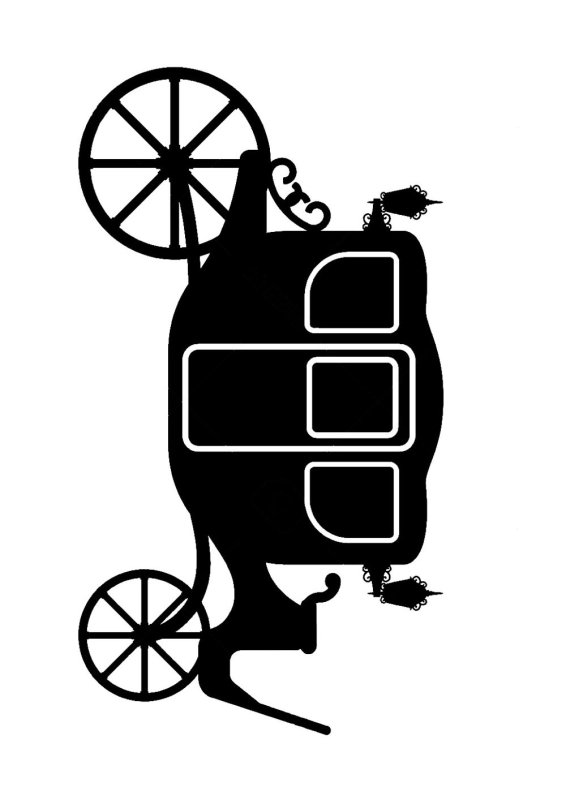 Карета трафарет